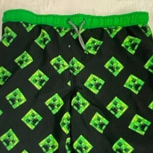 Kids Swim Trunks - Green and Black
